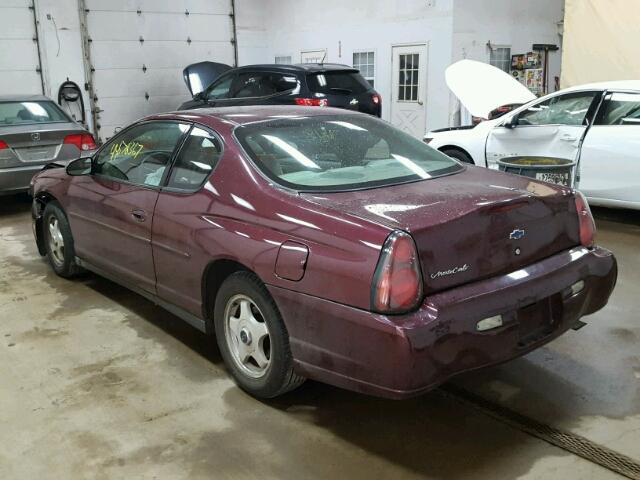 2G1WW12E149208643 - 2004 CHEVROLET MONTE CARL 栗色 照片 3