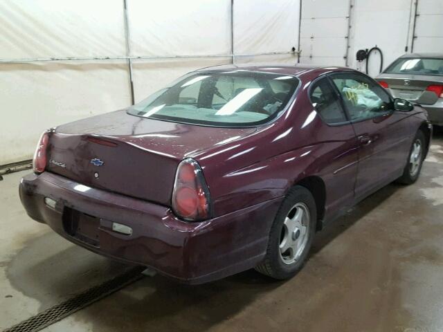 2G1WW12E149208643 - 2004 CHEVROLET MONTE CARL 栗色 照片 4