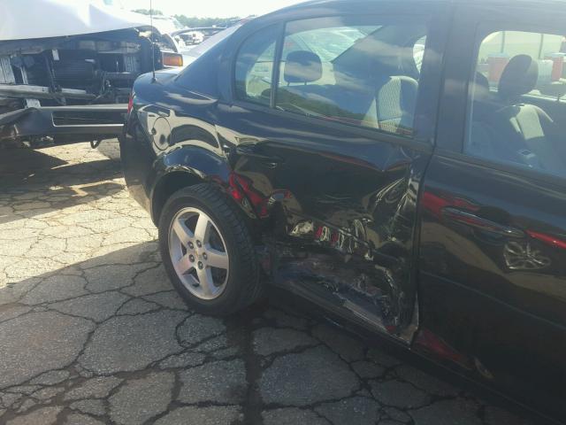 1G1AF5F51A7168119 - 2010 CHEVROLET COBALT BLACK photo 9