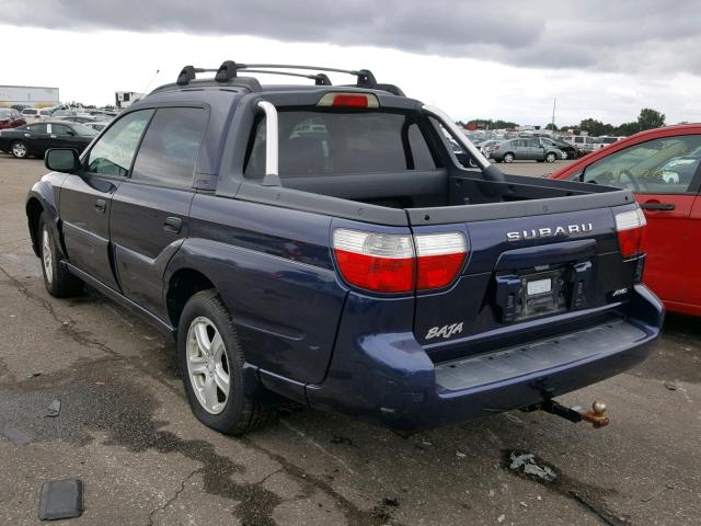 4S4BT62C457101613 - 2005 SUBARU BAJA SPORT BLUE photo 3