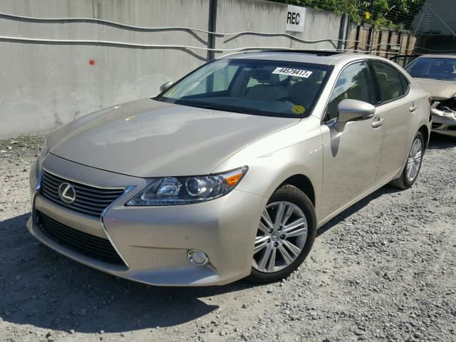 JTHBK1GG2E2107038 - 2014 LEXUS ES BEIGE photo 2