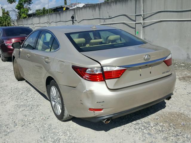 JTHBK1GG2E2107038 - 2014 LEXUS ES BEIGE photo 3