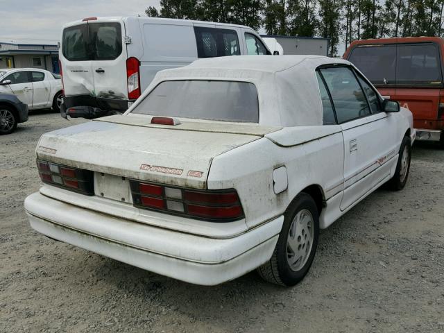 3B3XP6536NT279384 - 1992 DODGE SHADOW ES WHITE photo 4