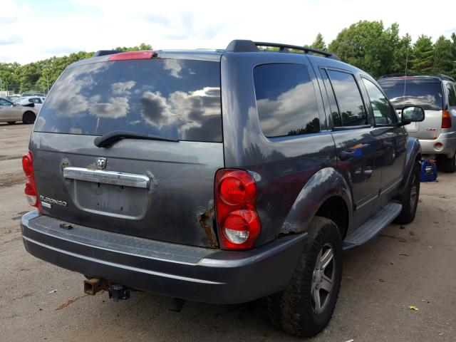 1D4HB58N94F205039 - 2004 DODGE DURANGO LI GRAY photo 4