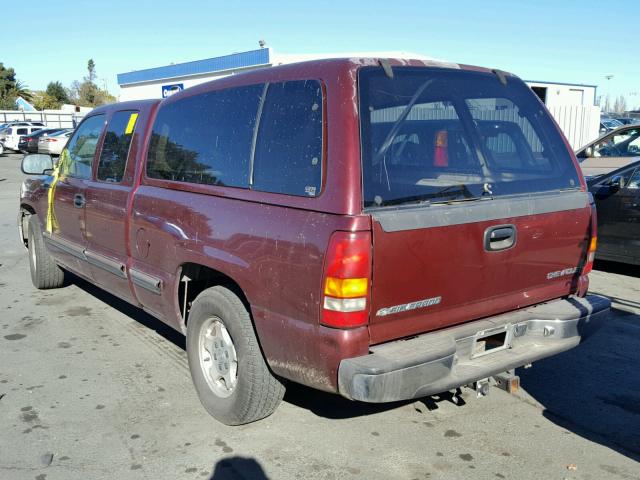 2GCEC19T1Y1107008 - 2000 CHEVROLET SILVERADO BURGUNDY photo 3