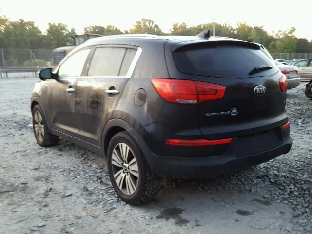 KNDPCCAC0E7558378 - 2014 KIA SPORTAGE E BLACK photo 3