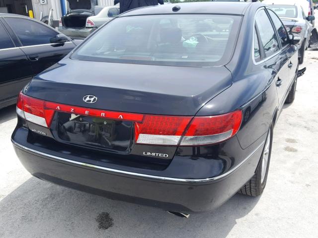 KMHFC46F58A319433 - 2008 HYUNDAI AZERA SE BLACK photo 4