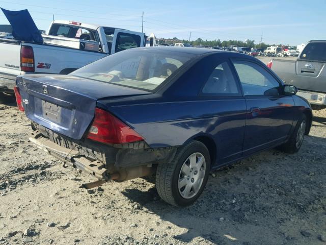 1HGEM22911L102281 - 2001 HONDA CIVIC SI BLUE photo 4