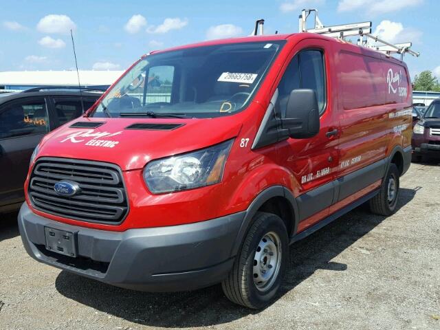 1FTNR1ZM1FKB21432 - 2015 FORD TRANSIT T- RED photo 2