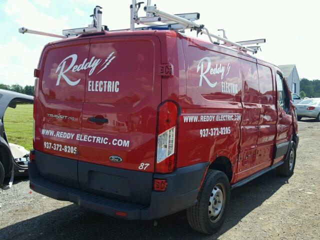 1FTNR1ZM1FKB21432 - 2015 FORD TRANSIT T- RED photo 4