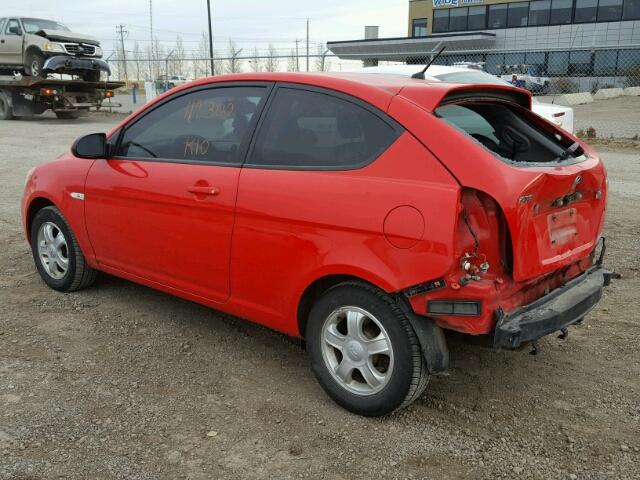 KMHCN35C67U013644 - 2007 HYUNDAI ACCENT BAS RED photo 3