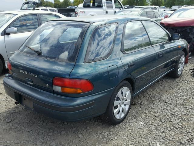 JF1GF2441PG801968 - 1993 SUBARU IMPREZA L GREEN photo 4