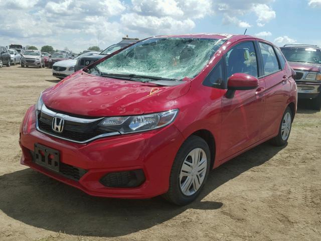 3HGGK5H49JM724122 - 2018 HONDA FIT LX RED photo 2