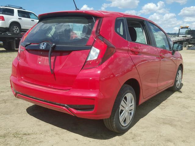 3HGGK5H49JM724122 - 2018 HONDA FIT LX RED photo 4