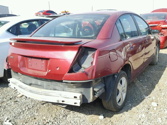 1G8AJ55F16Z203005 - 2006 SATURN ION LEVEL RED photo 4