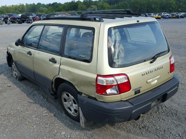 JF1SF63502H741647 - 2002 SUBARU FORESTER L GREEN photo 3