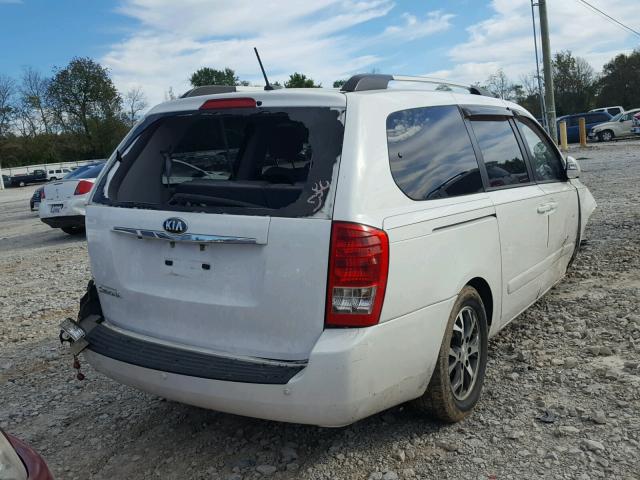 KNDMG4C77E6542746 - 2014 KIA SEDONA LX WHITE photo 4