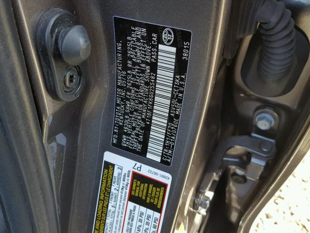 4T1BF1FK6GU255482 - 2016 TOYOTA CAMRY LE 石墨色 照片 10