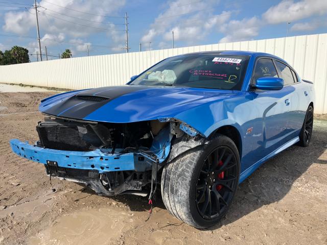 2C3CDXEJ2GH241421 - 2016 DODGE CHARGER SR BLUE photo 2