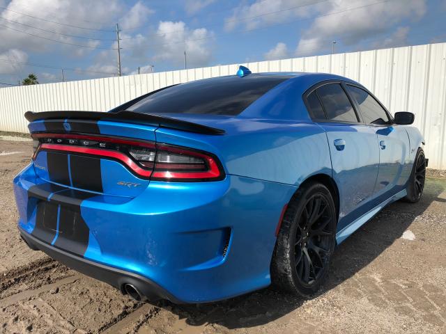 2C3CDXEJ2GH241421 - 2016 DODGE CHARGER SR BLUE photo 4