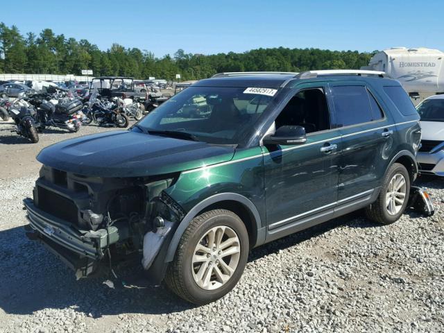1FM5K7D85DGB12312 - 2013 FORD EXPLORER X GREEN photo 2