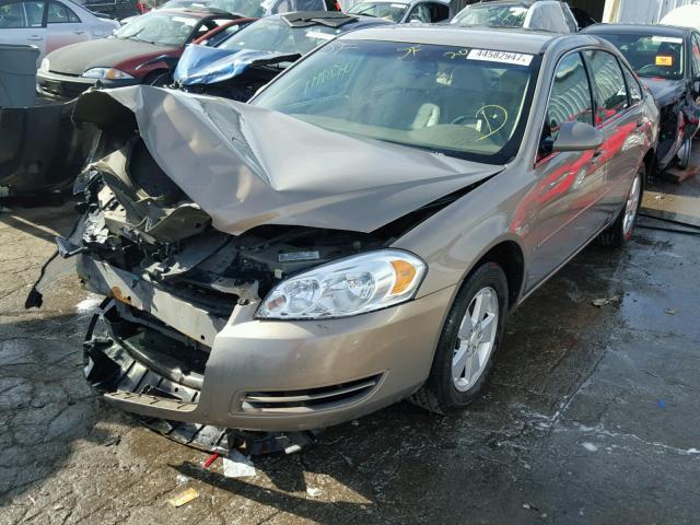 2G1WT58K079240002 - 2007 CHEVROLET IMPALA LT TAN photo 2