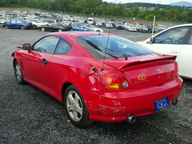 KMHHN65F93U087782 - 2003 HYUNDAI TIBURON GT RED photo 3