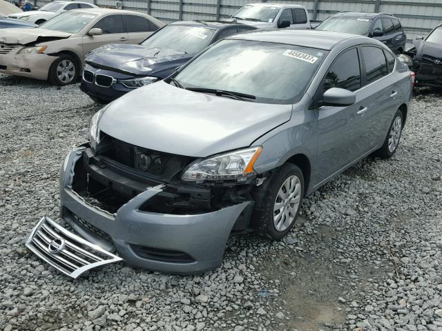 3N1AB7AP1EL663223 - 2014 NISSAN SENTRA S SILVER photo 2