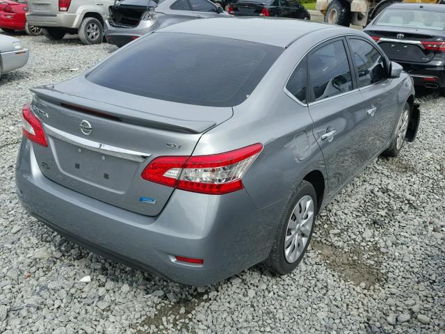 3N1AB7AP1EL663223 - 2014 NISSAN SENTRA S SILVER photo 4