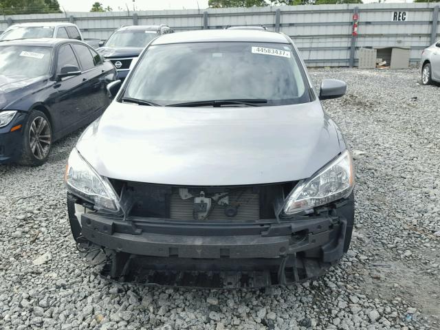 3N1AB7AP1EL663223 - 2014 NISSAN SENTRA S SILVER photo 9