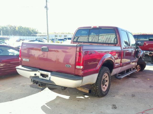 1FTSW20P36EB31533 - 2006 FORD F250 SUPER RED photo 4