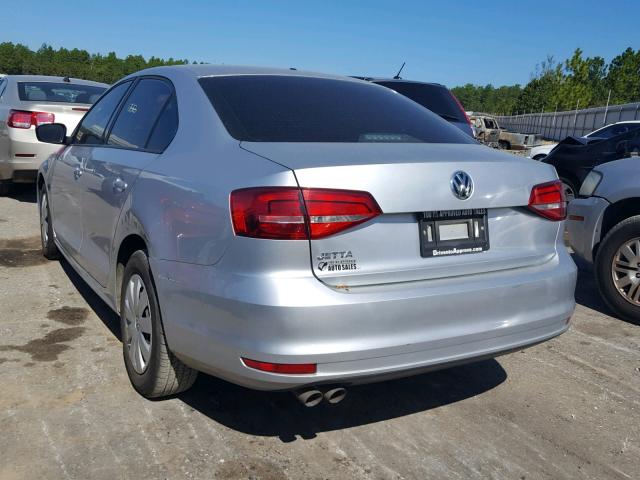3VW2K7AJ1FM346838 - 2015 VOLKSWAGEN JETTA BASE 银色 照片 3