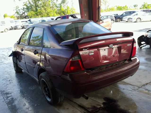 1FAFP34N76W103957 - 2006 FORD FOCUS ZX4 BURGUNDY photo 3