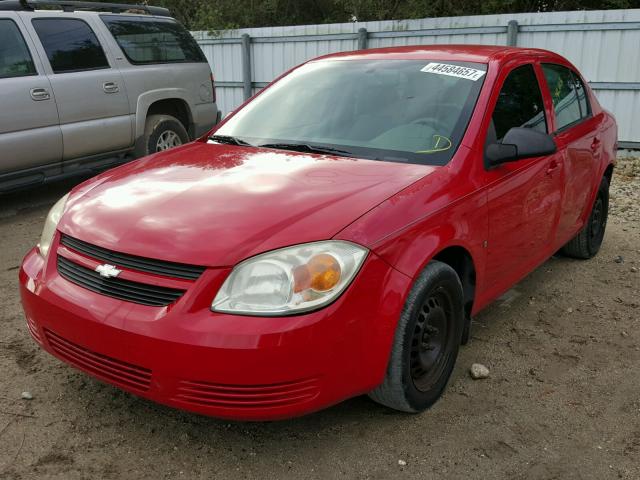 1G1AK55F267632709 - 2006 CHEVROLET COBALT LS RED photo 2