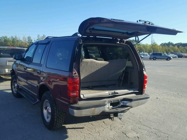 1FMEU18W0VLC12276 - 1997 FORD EXPEDITION BURGUNDY photo 3