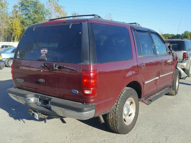 1FMEU18W0VLC12276 - 1997 FORD EXPEDITION BURGUNDY photo 4