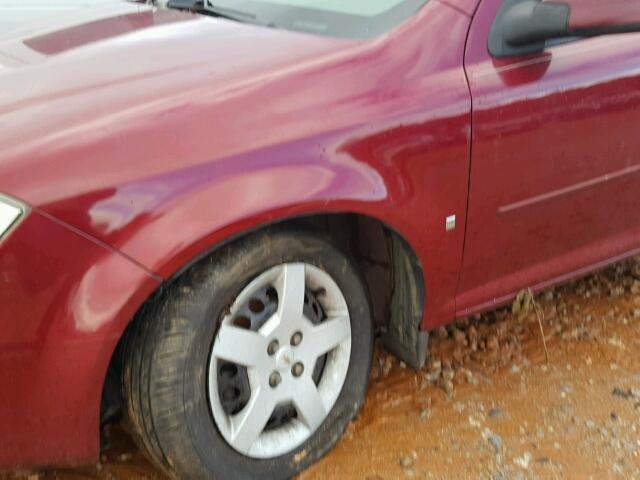 1G1AL18F587330223 - 2008 CHEVROLET COBALT LT RED photo 9