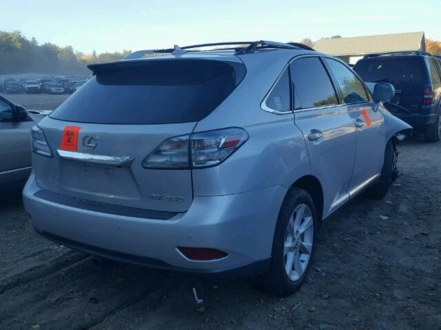 2T2ZK1BA7CC083171 - 2012 LEXUS RX 350 SILVER photo 4