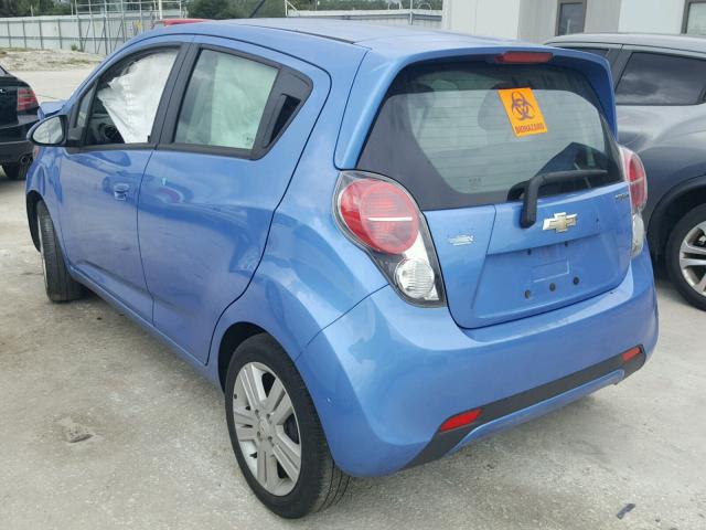 KL8CD6S91DC544147 - 2013 CHEVROLET SPARK 1LT Синий фото 3