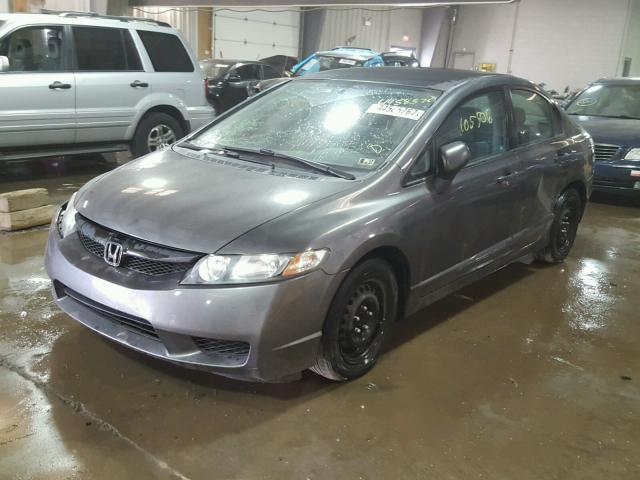 2HGFA1F38AH571801 - 2010 HONDA CIVIC VP GRAY photo 2