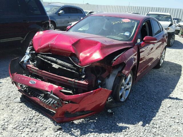 3FA6P0H94DR342460 - 2013 FORD FUSION SE RED photo 2