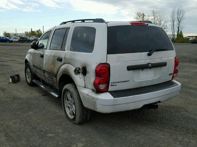 1D8HB48247F572353 - 2007 DODGE DURANGO SL WHITE photo 3