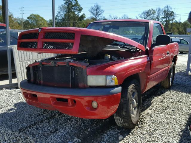 1B7HC16Z1YS576413 - 2000 DODGE RAM 1500 RED photo 2