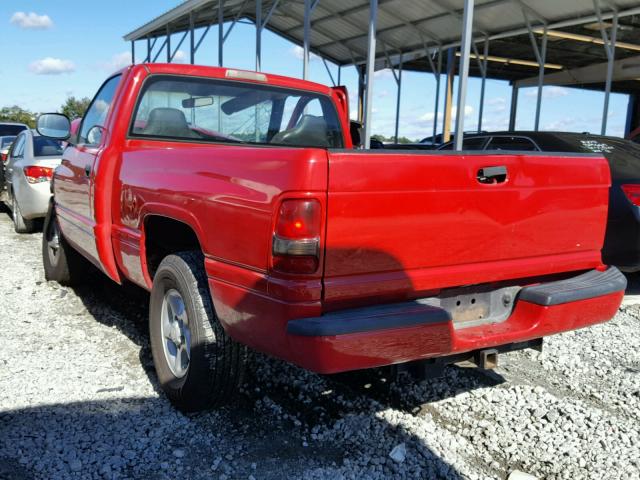 1B7HC16Z1YS576413 - 2000 DODGE RAM 1500 RED photo 3