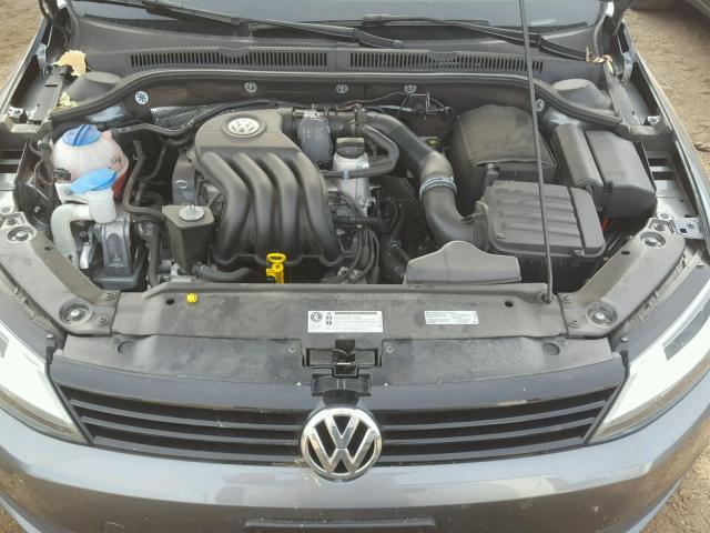 3VW2K7AJ1EM230781 - 2014 VOLKSWAGEN JETTA BASE CHARCOAL photo 7