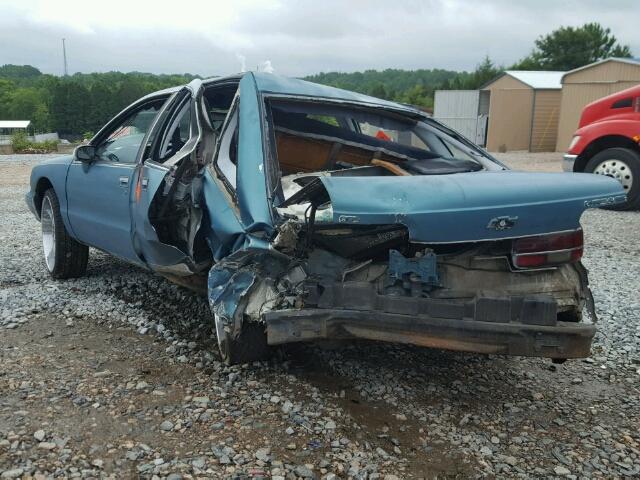 1G1BN53E7MW186971 - 1991 CHEVROLET CAPRICE CL 青色 照片 3