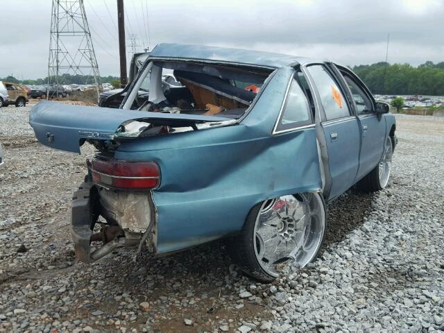 1G1BN53E7MW186971 - 1991 CHEVROLET CAPRICE CL TEAL photo 4