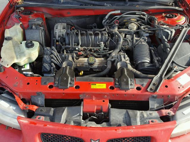 1G2WP52KXVF321389 - 1997 PONTIAC GRAND PRIX RED photo 7