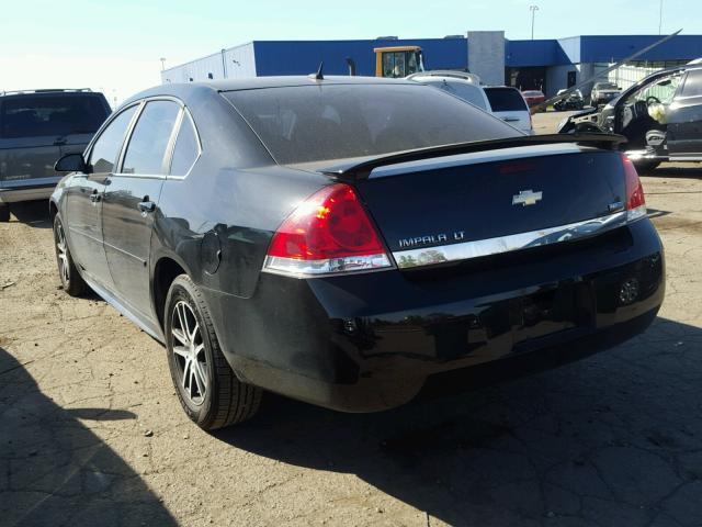 2G1WB5EK1A1138494 - 2010 CHEVROLET IMPALA LT BLACK photo 3