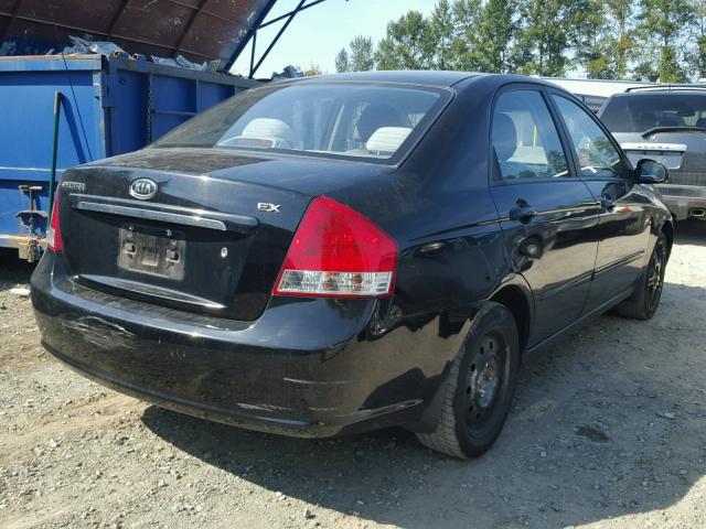 KNAFE121785511501 - 2008 KIA SPECTRA EX BLACK photo 4